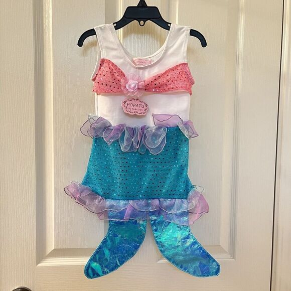 Popatu Mermaid Dress Costume Dress-Up Tulle Girls Size Small 3-4 years NWT - Picture 1 of 12